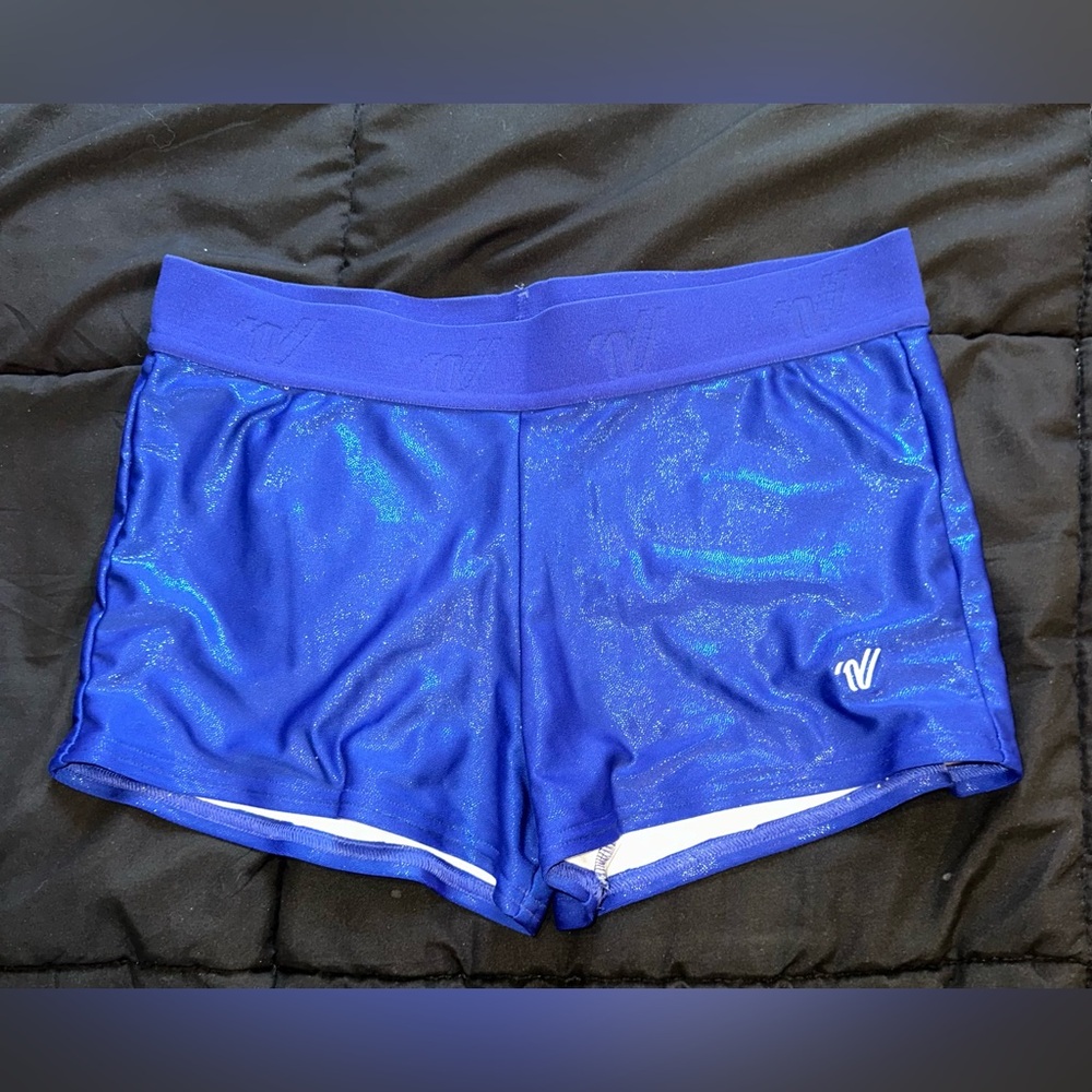 Varsity Spirit Royal Blue Sparkly Compressions Shorts/Cheer Bloomers Sizes S & M